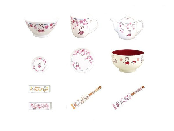 Miffy 櫻花陶瓷餐具/茶杯/碗/碟/筷子/筷子座 (預購)