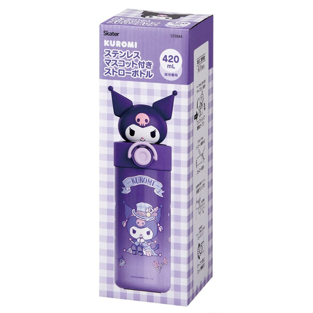 Sanrio Skater 不鏽鋼保冷水壺 KUROMI 420ml (現貨)