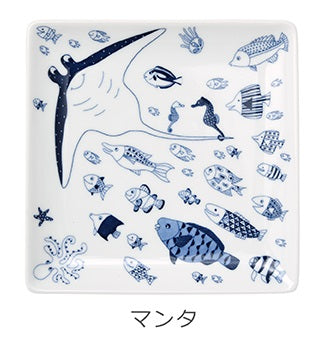 日本製 natural69 正方形碟 HASAMI 波佐見餐具 KIN0001