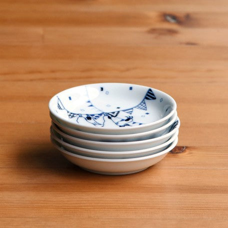 日本製 natural69 HASAMI 波佐見燒5款小碟鼓油碟餐具禮盒裝 TIN0222