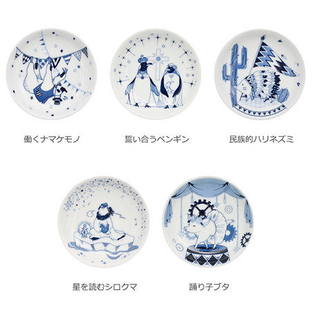 日本製 natural69 HASAMI 波佐見燒5款小碟鼓油碟餐具禮盒裝 TIN0222