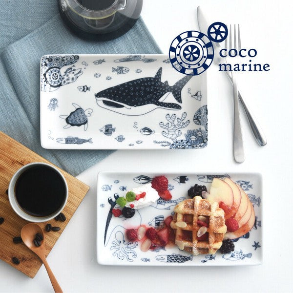 日本製 natural69 cocomarine HASAMI 波佐見燒長形碟餐具TIN0218