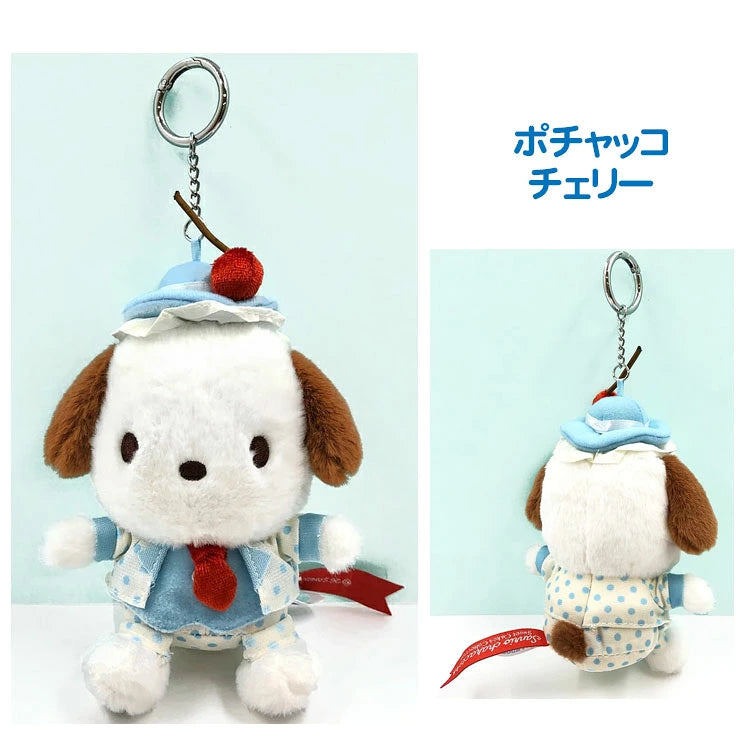 Japan Exclusive Sanrio Plush Keychain Sweet Cake Collection Pochacco (In Stock)