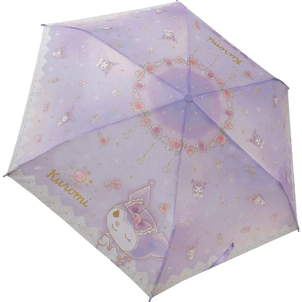 日本限定 Sanrio 折疊傘 粉紅玫瑰色 KUROMI (預購)