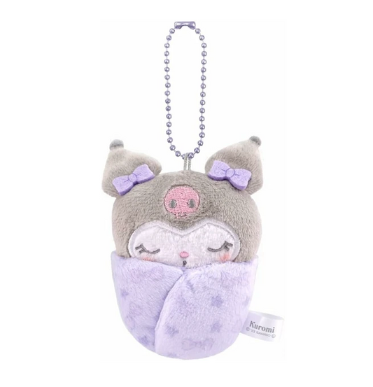 Sanrio KUROMI 睡寶寶公仔吊飾(紫色)