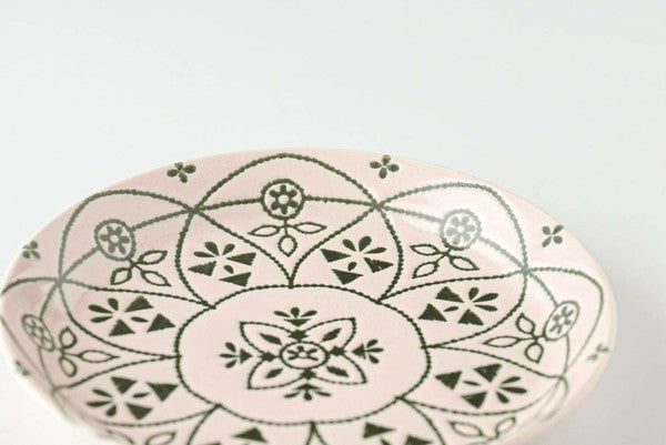 Marusan Kondo日本製摩洛哥幾何圖案美濃燒陶瓷碟 (直徑:14cm) MS260486 (預訂)