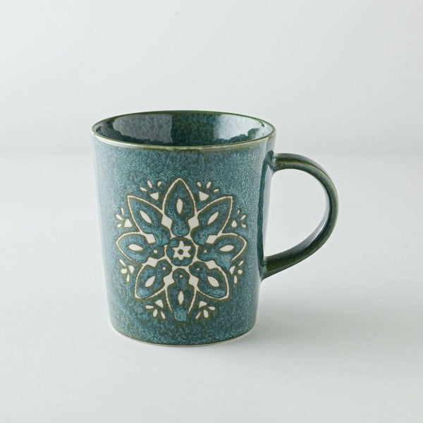 Marusan Kondo日本製摩洛哥幾何圖案美濃燒陶瓷杯Mug MS260487 (預訂)