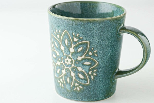 Marusan Kondo日本製摩洛哥幾何圖案美濃燒陶瓷杯Mug MS260487 (預訂)