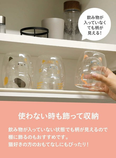 CB JAPAN 耐熱貓咪雙層玻璃杯 (預訂)