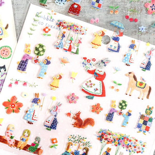 Cozyca Products 表現社｜布川愛子 Aiko Fukawa 小動物透明貼紙 (現貨)