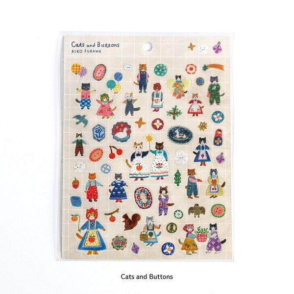 Cozyca Products 表現社｜布川愛子 Aiko Fukawa 小動物透明貼紙 (現貨)