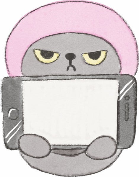 Angry Machiko 生氣貓咪真知子電話座毛公仔 (預訂貨)