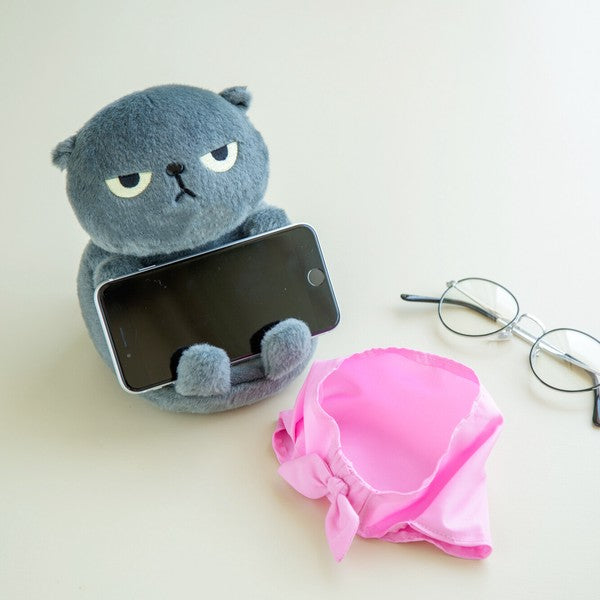 Angry Machiko 生氣貓咪真知子電話座毛公仔 (預訂貨)