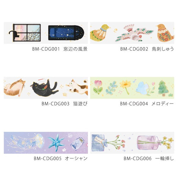 BGM｜手帳日誌裝飾透明膠帶 (預訂)