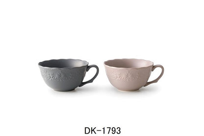 浮雕花紋陶瓷碟/碗/杯 餐具套裝 (預訂)