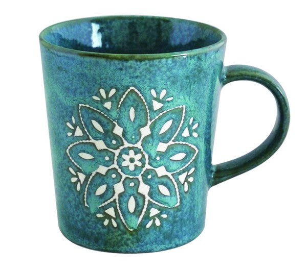 Marusan Kondo日本製摩洛哥幾何圖案美濃燒陶瓷杯Mug MS260487 (預訂)