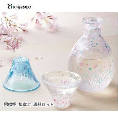 玻璃清酒3 件套禮盒裝 櫻富士