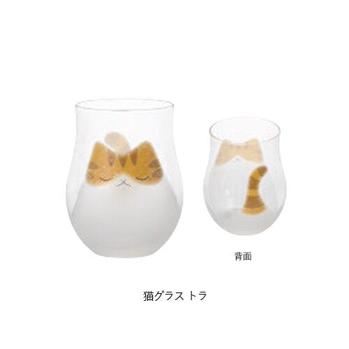 日本製 私の家族透明小貓玻璃杯 (現貨)