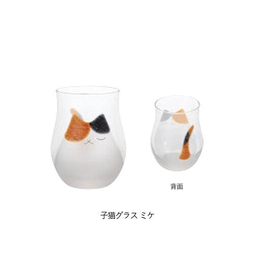 日本製 私の家族透明小貓玻璃杯 (現貨)