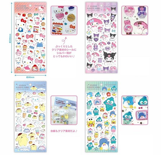 Sanrio 卡通人物貼紙 Helloy Kitty/ Kuromi/ My Melody/ Cinnamoroll/ Hangyodon (9月初寄貨)