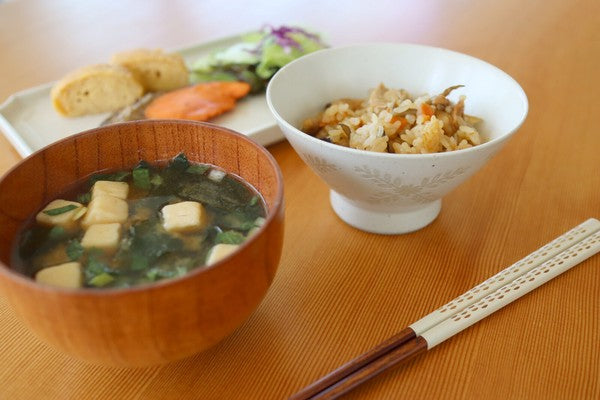 BISQUE CDF 日本製波佐見燒陶瓷樹葉花紋圖案飯碗 (預訂)