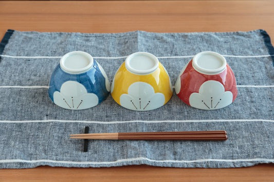 BISQUE CDF 日本製波佐見燒陶瓷梅花圖案飯碗 (預訂)