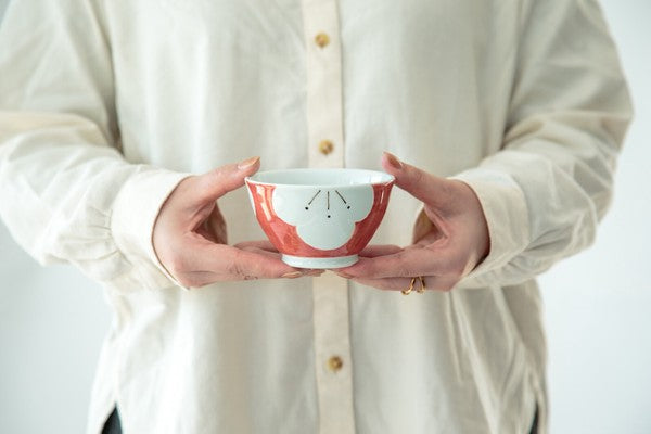 BISQUE CDF 日本製波佐見燒陶瓷梅花圖案飯碗 (預訂)