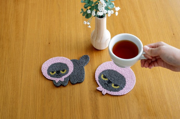 Angry Machiko 生氣貓咪真知子大頭杯墊 (預訂貨)