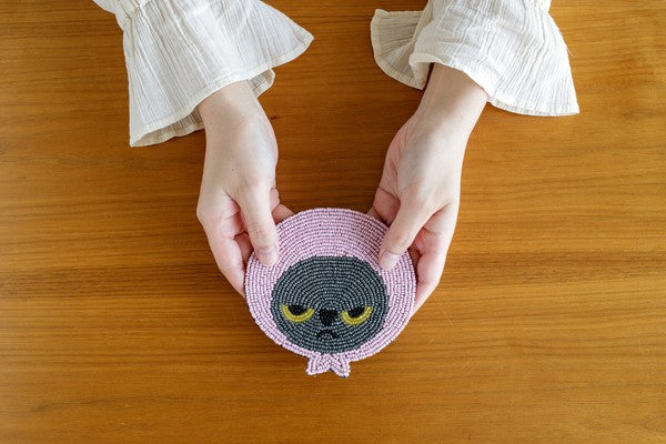 Angry Machiko 生氣貓咪真知子大頭杯墊 (預訂貨)