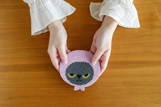 Angry Machiko 生氣貓咪真知子大頭杯墊 (預訂貨)