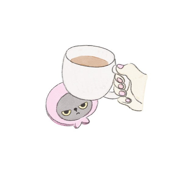 Angry Machiko 生氣貓咪真知子大頭杯墊 (預訂貨)