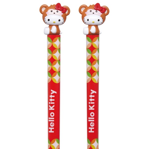 Sanrio Hello Kitty 十二生肖猴子造形漆筷/木筷 21cm (預訂)