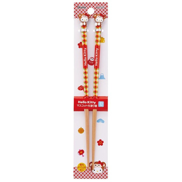 Sanrio Hello Kitty 十二生肖猴子造形漆筷/木筷 21cm (預訂)