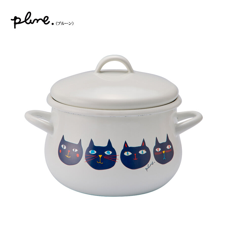 Plune 日本製琺瑯雙柄煲 16cm 明火/IH電磁爐 (預訂)