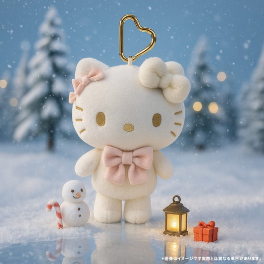 Sanrio 雪白 Hello Kitty 玩偶/毛絨玩具掛飾零錢包 (現貨)