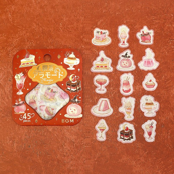 BGM｜手帳日誌裝飾箔押貼紙 喫茶店/Cafe a la mode (預訂)