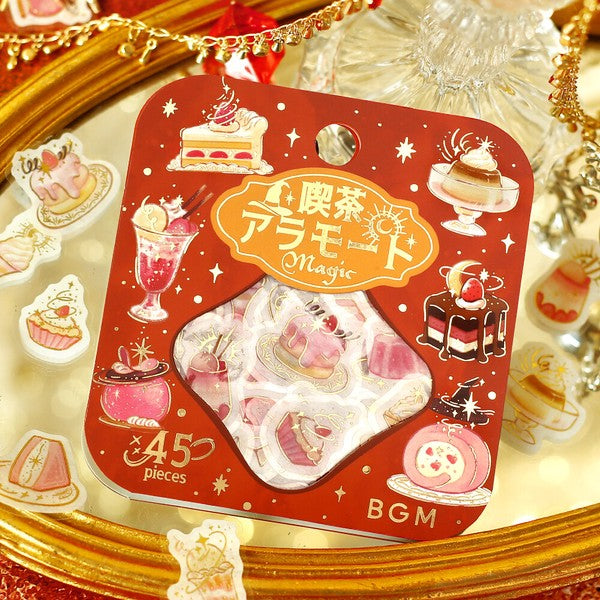 BGM｜手帳日誌裝飾箔押貼紙 喫茶店/Cafe a la mode (預訂)