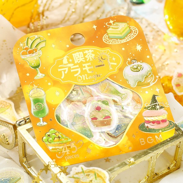 BGM｜手帳日誌裝飾箔押貼紙 喫茶店/Cafe a la mode (預訂)