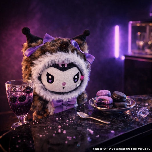 Sanrio 豹紋 Kuromi 玩偶/毛絨玩具掛飾零錢包 (現貨)