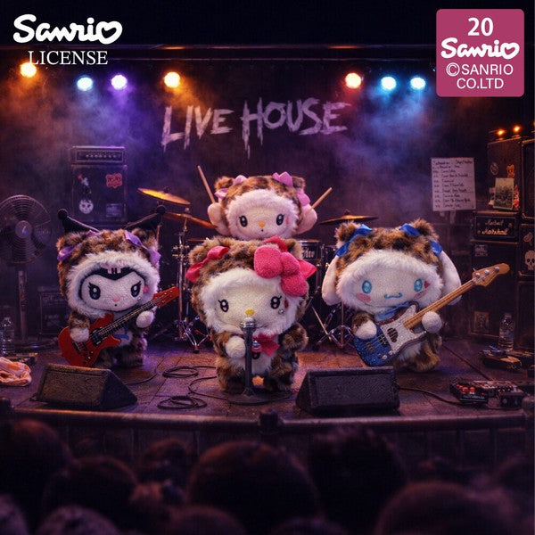 Sanrio 豹紋 Hello Kitty 玩偶/毛絨玩具掛飾零錢包 (現貨)