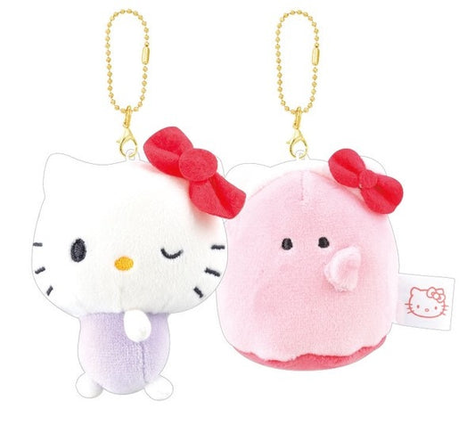 日本限定 Sanrio Nikonui Hello Kitty & Ghost 磁石毛公仔吊飾匙扣 (現貨)