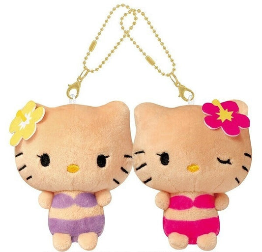 日本限定 Sanrio Nikonui Hello Kitty & Mimmy毛公仔吊飾匙扣 (預訂貨)