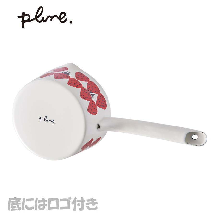 Plune 日本製琺瑯搪瓷單柄鍋15cm 明火/IH電磁爐適用 Colorful Garden (預訂)