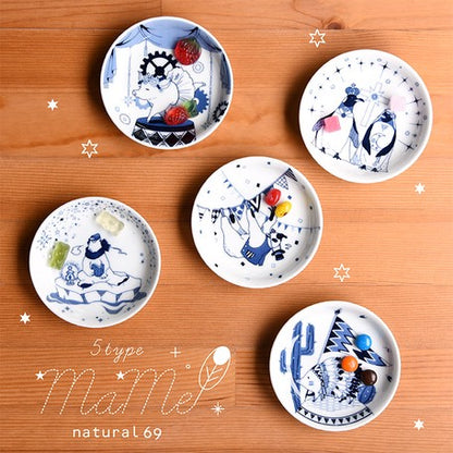 日本製 natural69 HASAMI 波佐見燒5款小碟鼓油碟餐具禮盒裝 TIN0222