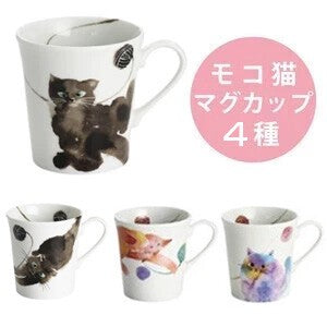 美濃燒 MOCO NEKO 水彩手繪貓杯︱日本製︱KIN0015 (預訂)