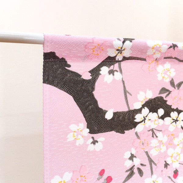 日本製 85 x 150cm 麻布門簾 (粉紅櫻花)