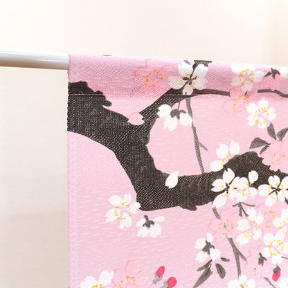 日本製 85 x 150cm 麻布門簾 (粉紅櫻花)