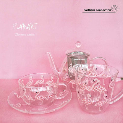 可愛火鳥圖案玻璃茶壺︱日本製︱TIN0065C