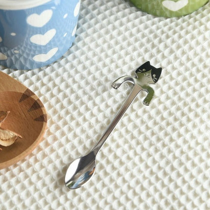 日本製造貓咪咖啡荼匙（黑貓）MS25002