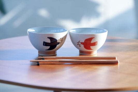 BISQUE CDF 日本製波佐見燒陶瓷海鷗印花飯碗 (預訂)
